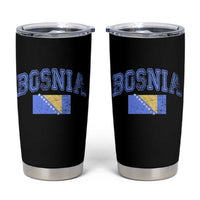 Classic Distressed Bosnia National Flag Varsity Style Tumbler Cup Sports Fan Athletic Graphic