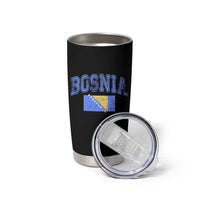 Classic Distressed Bosnia National Flag Varsity Style Tumbler Cup Sports Fan Athletic Graphic