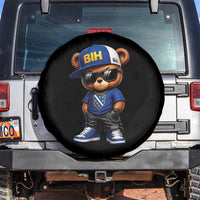 BIH Bosnia Teddy Bear Graphic Spare Tire Cover Golden Lily Heritage Urban Streetwear Style