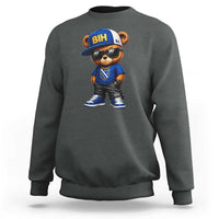 BIH Bosnia Teddy Bear Graphic Sweatshirt Golden Lily Heritage Urban Streetwear Style