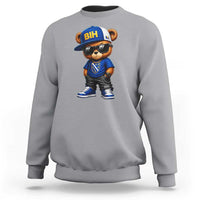 BIH Bosnia Teddy Bear Graphic Sweatshirt Golden Lily Heritage Urban Streetwear Style