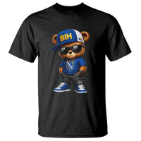 BIH Bosnia Teddy Bear Graphic T Shirt Golden Lily Heritage Urban Streetwear Style