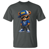 BIH Bosnia Teddy Bear Graphic T Shirt Golden Lily Heritage Urban Streetwear Style