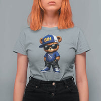BIH Bosnia Teddy Bear Graphic T Shirt For Women Golden Lily Heritage Urban Streetwear Style