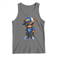 BIH Bosnia Teddy Bear Graphic Tank Top Golden Lily Heritage Urban Streetwear Style