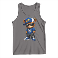 BIH Bosnia Teddy Bear Graphic Tank Top Golden Lily Heritage Urban Streetwear Style