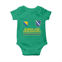 Bosnia Herzegovina Soccer Jersey Style Baby Onesie Country Map Heritage Football Fan