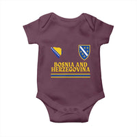 Bosnia Herzegovina Soccer Jersey Style Baby Onesie Country Map Heritage Football Fan
