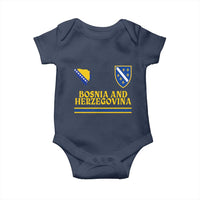 Bosnia Herzegovina Soccer Jersey Style Baby Onesie Country Map Heritage Football Fan