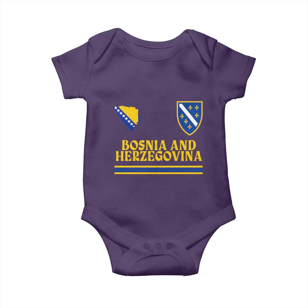 Bosnia Herzegovina Soccer Jersey Style Baby Onesie Country Map Heritage Football Fan