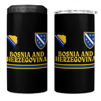 Bosnia Herzegovina Soccer Jersey Style 4 in 1 Can Cooler Tumbler Country Map Heritage Football Fan
