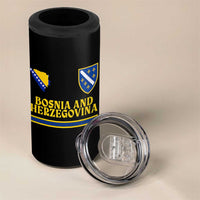 Bosnia Herzegovina Soccer Jersey Style 4 in 1 Can Cooler Tumbler Country Map Heritage Football Fan