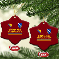 Bosnia Herzegovina Soccer Jersey Style Ceramic Ornament Country Map Heritage Football Fan