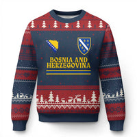 Bosnia Herzegovina Soccer Jersey Style Ugly Christmas Sweater Country Map Heritage Football Fan