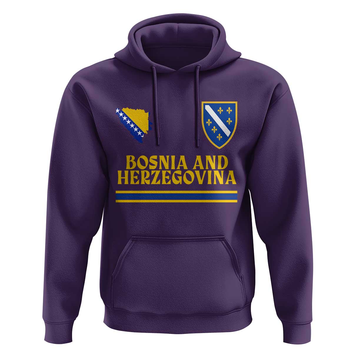 Bosnia Herzegovina Soccer Jersey Style Hoodie Country Map Heritage Football Fan