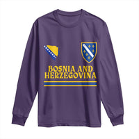 Bosnia Herzegovina Soccer Jersey Style Long Sleeve Shirt Country Map Heritage Football Fan