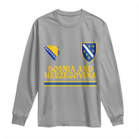 Bosnia Herzegovina Soccer Jersey Style Long Sleeve Shirt Country Map Heritage Football Fan