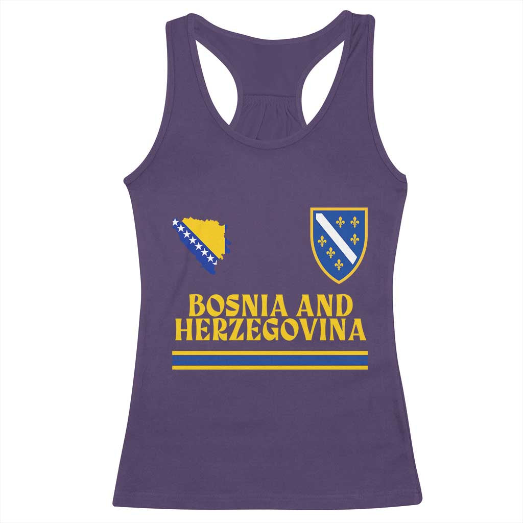 Bosnia Herzegovina Soccer Jersey Style Racerback Tank Top Country Map Heritage Football Fan