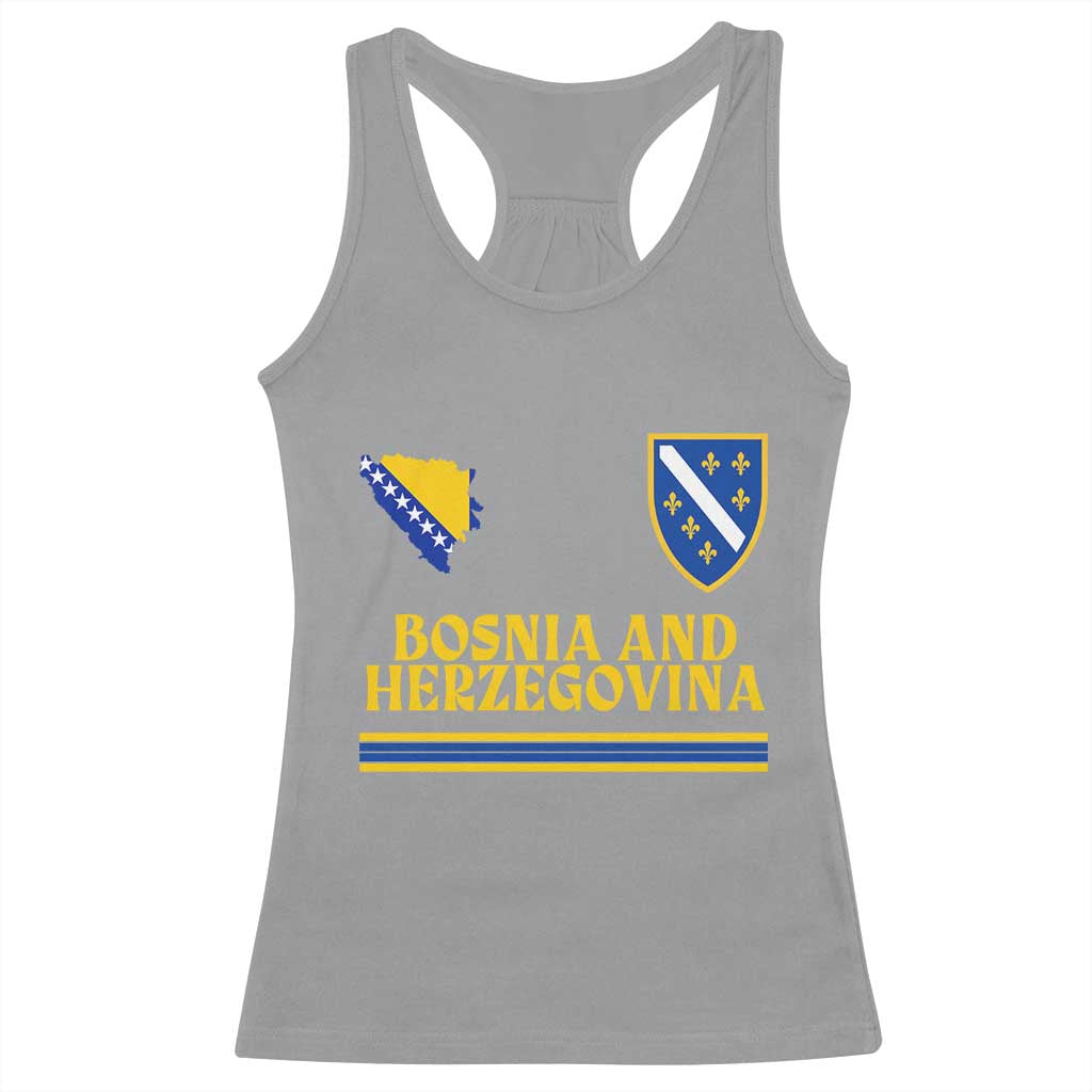 Bosnia Herzegovina Soccer Jersey Style Racerback Tank Top Country Map Heritage Football Fan
