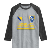 Bosnia Herzegovina Soccer Jersey Style Raglan Shirt Country Map Heritage Football Fan