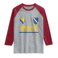 Bosnia Herzegovina Soccer Jersey Style Raglan Shirt Country Map Heritage Football Fan