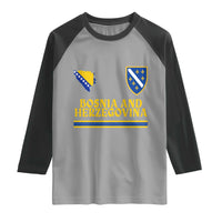 Bosnia Herzegovina Soccer Jersey Style Raglan Shirt Country Map Heritage Football Fan