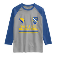 Bosnia Herzegovina Soccer Jersey Style Raglan Shirt Country Map Heritage Football Fan