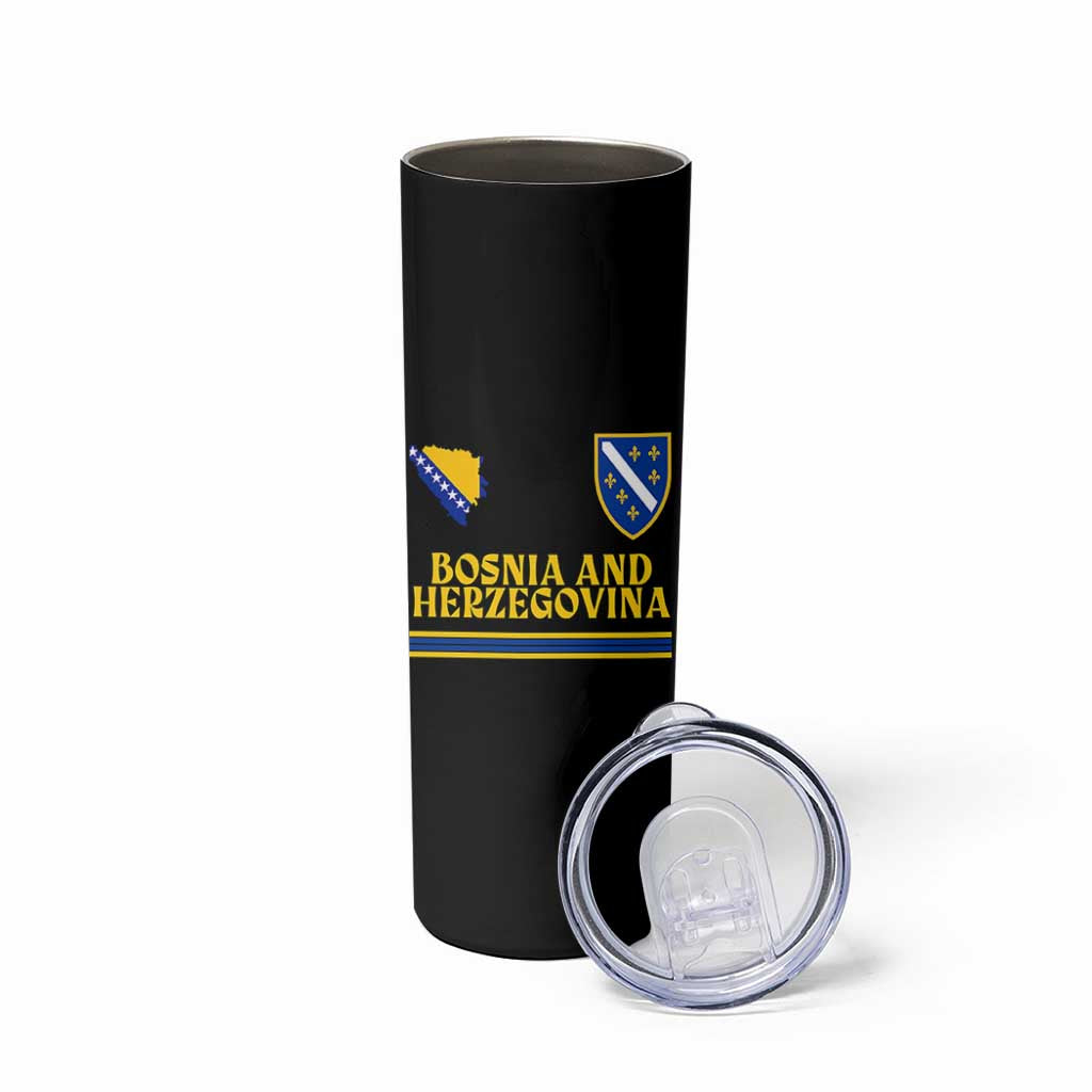 Bosnia Herzegovina Soccer Jersey Style Skinny Tumbler Country Map Heritage Football Fan