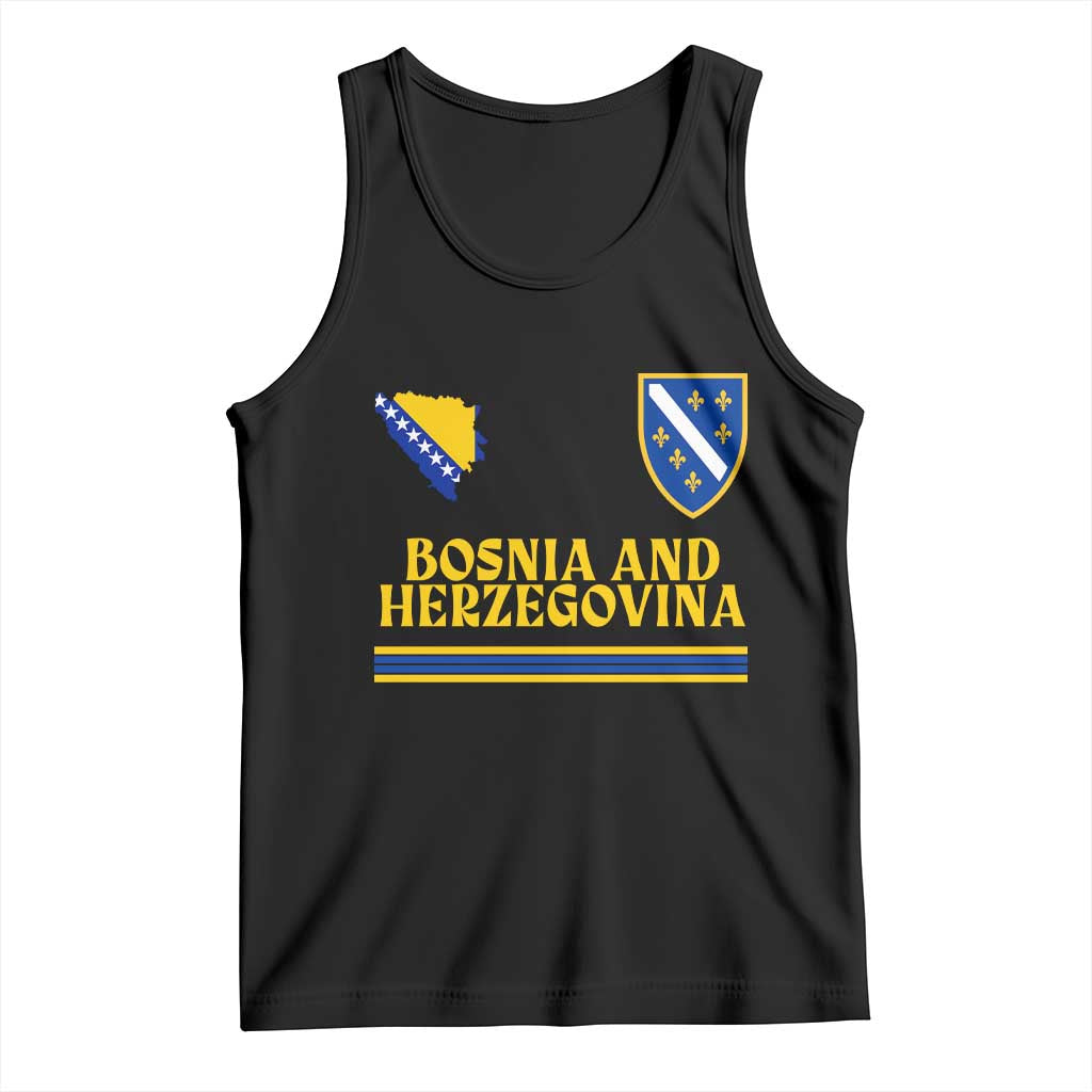 Bosnia Herzegovina Soccer Jersey Style Tank Top Country Map Heritage Football Fan