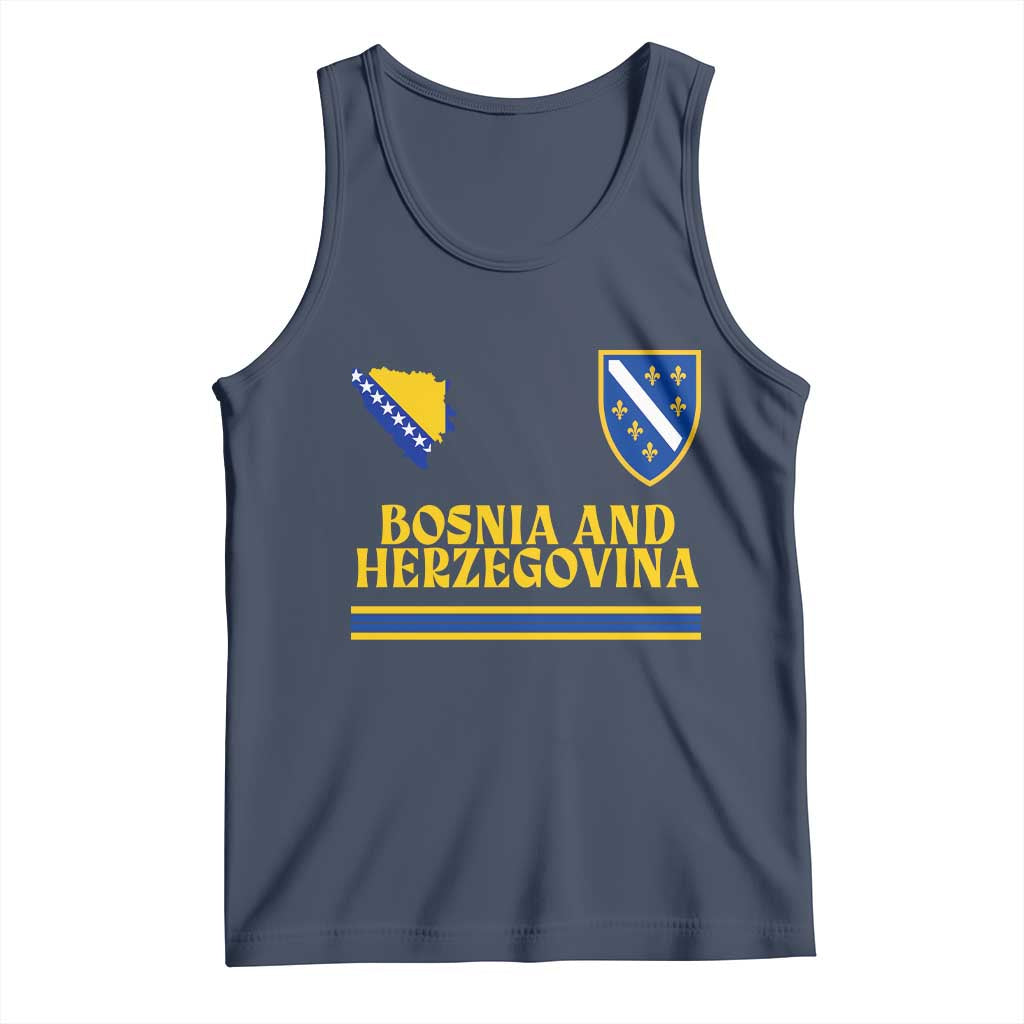 Bosnia Herzegovina Soccer Jersey Style Tank Top Country Map Heritage Football Fan