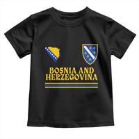 Bosnia Herzegovina Soccer Jersey Style Toddler T Shirt Country Map Heritage Football Fan