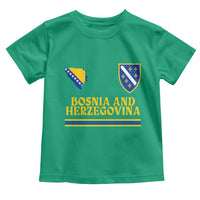 Bosnia Herzegovina Soccer Jersey Style Toddler T Shirt Country Map Heritage Football Fan
