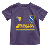 Bosnia Herzegovina Soccer Jersey Style Toddler T Shirt Country Map Heritage Football Fan
