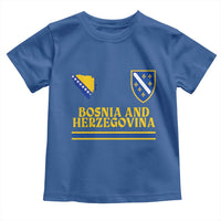 Bosnia Herzegovina Soccer Jersey Style Toddler T Shirt Country Map Heritage Football Fan