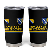 Bosnia Herzegovina Soccer Jersey Style Tumbler Cup Country Map Heritage Football Fan