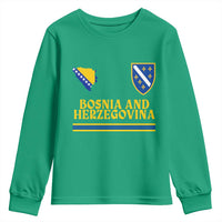 Bosnia Herzegovina Soccer Jersey Style Youth Sweatshirt Country Map Heritage Football Fan
