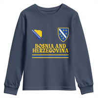 Bosnia Herzegovina Soccer Jersey Style Youth Sweatshirt Country Map Heritage Football Fan