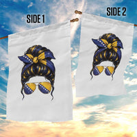 Bosnian Girl Messy Bun Flag Bandana Woman Graphic Garden Flag Bosnia Herzegovina Pride