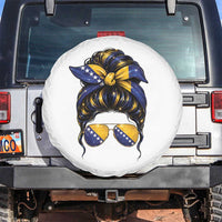 Bosnian Girl Messy Bun Flag Bandana Woman Graphic Spare Tire Cover Bosnia Herzegovina Pride