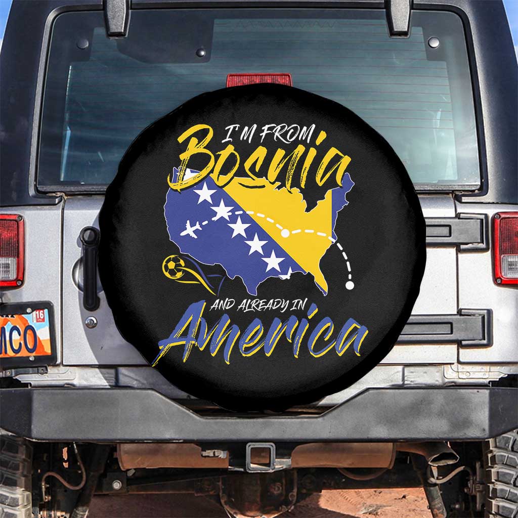 From Bosnia and Already in America Spare Tire Cover Bosnian Soccer Fan Travel Bosnia Herzegovina Pride