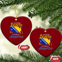 From Bosnia and Already in America Ceramic Ornament Bosnian Soccer Fan Travel Bosnia Herzegovina Pride