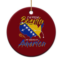 From Bosnia and Already in America Ceramic Ornament Bosnian Soccer Fan Travel Bosnia Herzegovina Pride