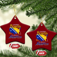 From Bosnia and Already in America Ceramic Ornament Bosnian Soccer Fan Travel Bosnia Herzegovina Pride