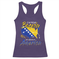 From Bosnia and Already in America Racerback Tank Top Bosnian Soccer Fan Travel Bosnia Herzegovina Pride