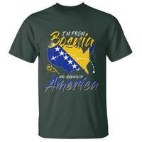 From Bosnia and Already in America T Shirt Bosnian Soccer Fan Travel Bosnia Herzegovina Pride