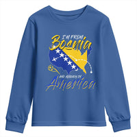 From Bosnia and Already in America Youth Sweatshirt Bosnian Soccer Fan Travel Bosnia Herzegovina Pride