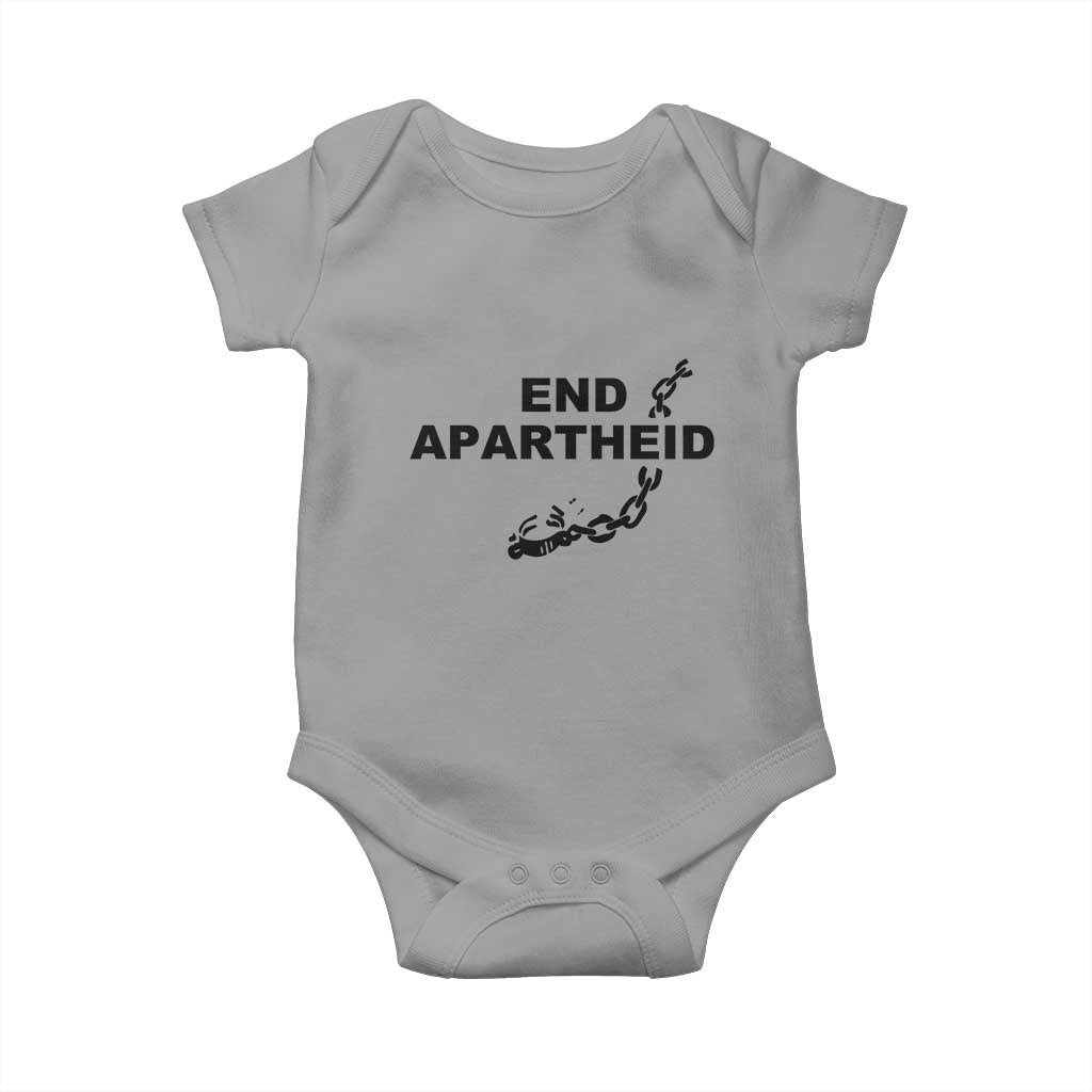 End Apartheid Human Rights Baby Onesie Broken Chain Social Justice Activist