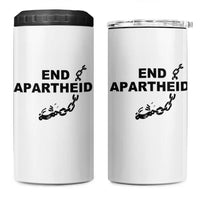 End Apartheid Human Rights 4 in 1 Can Cooler Tumbler Broken Chain Social Justice Activist