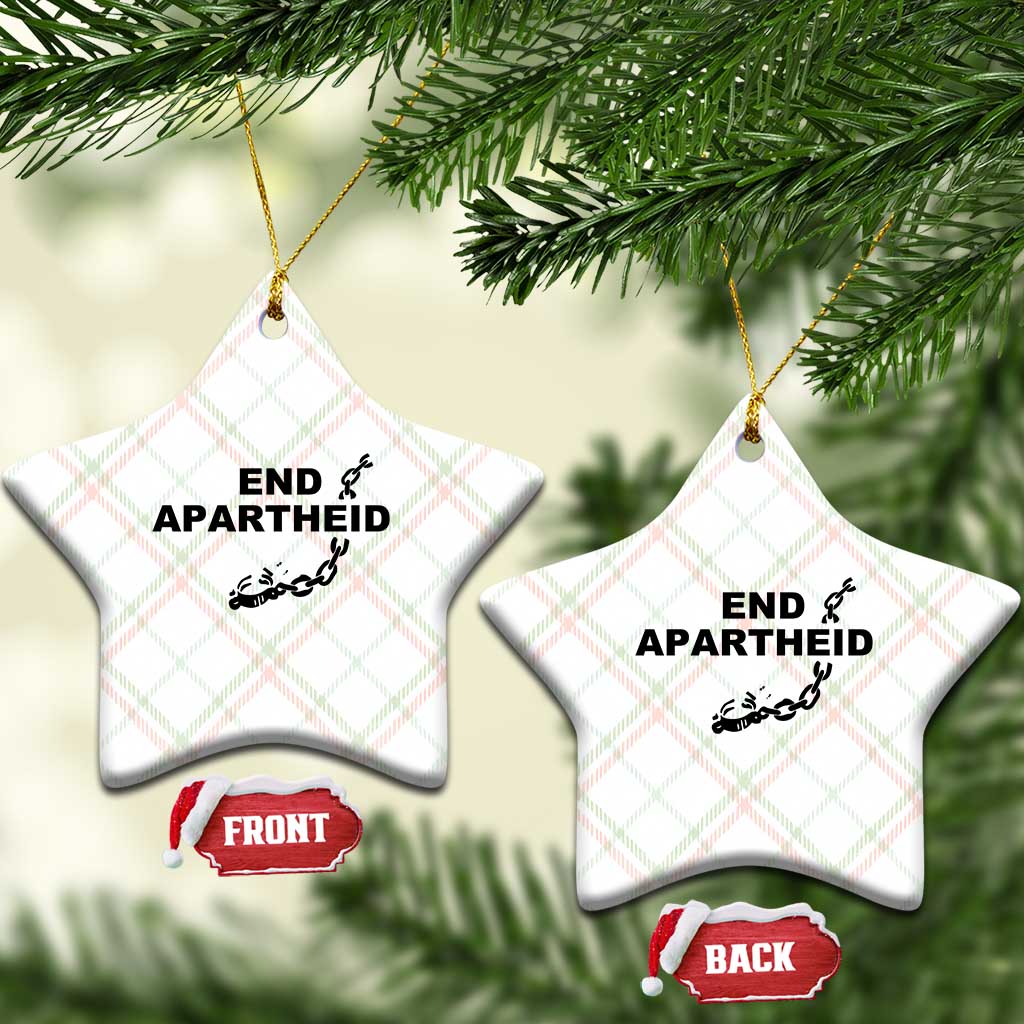 End Apartheid Human Rights Ceramic Ornament Broken Chain Social Justice Activist