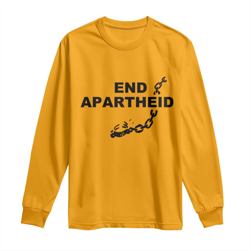 End Apartheid Human Rights Long Sleeve Shirt Broken Chain Social Justice Activist